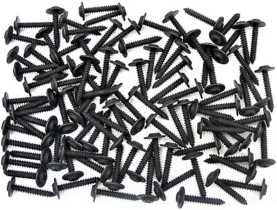 Black Trim Screws- #8 X 1  Long Flat Top- 1/2  Head Dia- 100 Screws- G#203H • $29.99