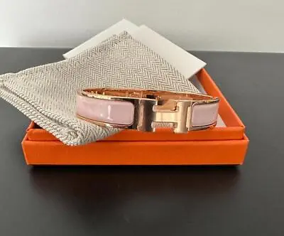 Hermes Clic H Rose Candeur Bracelet Rose Gold Hardware GM • $695