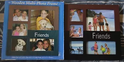 NEW ~ Wooden Multi-Photo Frame     Friends     Space To Add 5 Pictures   • $8