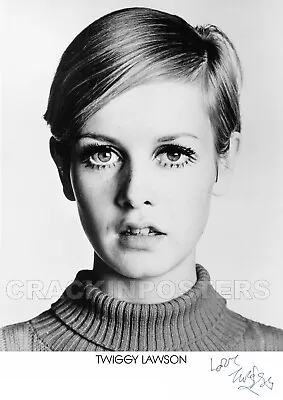 Twiggy Lawson. Poster. A4 A3. Iconic Fashion Model. Professionally Printed. • £4.50