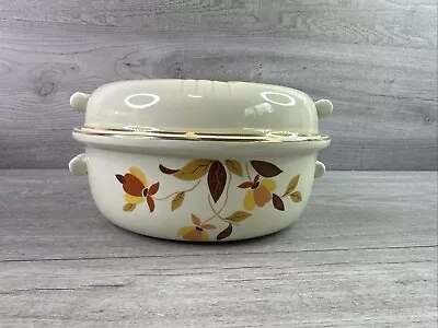 Jewel Tea Autumn Leaf Covered Casserole Mary Dunbar Hall's Superior W/Lid • $25.49