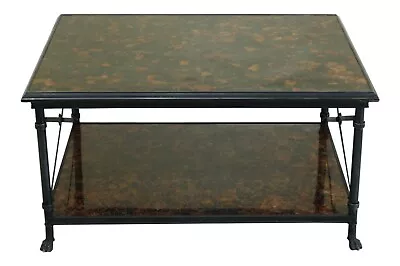 F49396EC: MAITLAND SMITH Regency Style Iron & Bronze Base Coffee Table • $1895