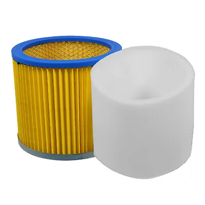 Cartridge Filter For EARLEX WD1000 WD1100 S1256 Vacuum Cleaner + Foam Sleeve • £12.85