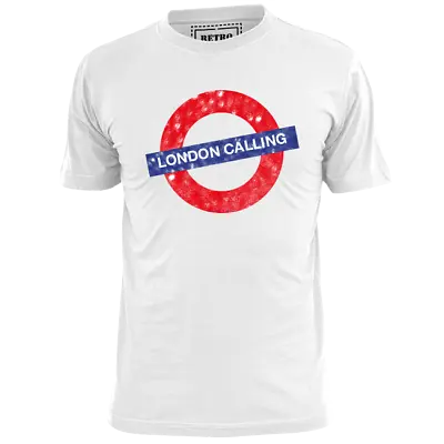 Mens London Calling Punk Rock T Shirt Ruts Clash • £11.99