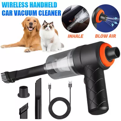 Mini Vacuum Cordless Handheld Car Vacuum Cleaner 6000W Dust Buster & Air Blower • $12.99