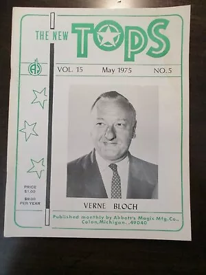 The New Tops Magic Magazine May 1975 Vol 15 No 5 Verne Bloch Abbotts Vintage • $12.95