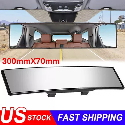 300MM Car Large Interior Anti Glare Rear View Mirror Blind Spot Mirror Clip On • $8.99