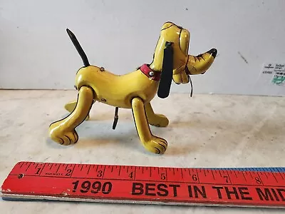 Vintage TIN   Wind Up Toy Pluto Disney • $62