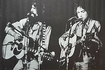 VINTAGE BOB DYLAN & GEORGE HARRISON 1970s CONCERT POSTER FOR BANGLADESH • $79.99