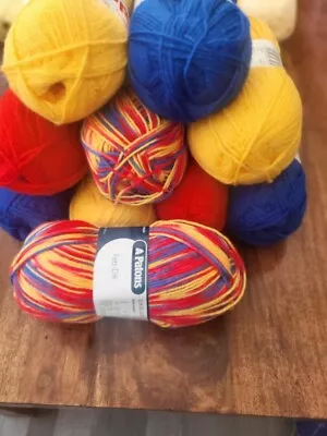 Job Lot Bundle Of Baby DK Knitting Yarns  Bright Rainbow Colours  10  X 100g • £7.50