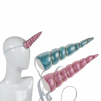 £3.99 • Buy Adult Kids Glitter Unicorn Horns Headband Children Unicorn Party Hairband Horn