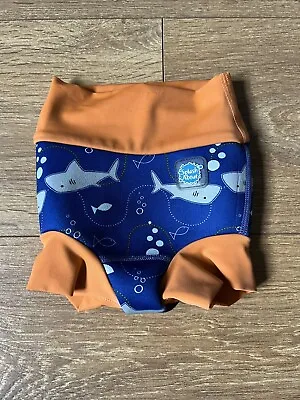 Splash About Happy Nappy Baby Sharks Swimming Nappy Outfit Small 0-3 Months • £2
