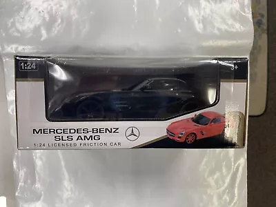 Mercedes Benz Sls Amg 1/24 Friction Car Toy Sealed 2021 Black In Box New • $20