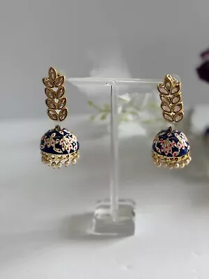 Earring Jhumka Pakistani Indian Dangle Naurattan Multi Meenakari • $14.99