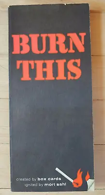 RARE BOOK -  Burn This  Created By Box Cards Ignited By Mort Sahl 1960  • $24.99