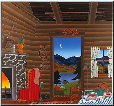 Thomas McKnight Signed Serigraph  LOG CABIN   26  X 28” • $549