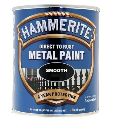Hammerite - Smooth Direct To Rust Metal Paint - All Colours - All Sizes • £11.88