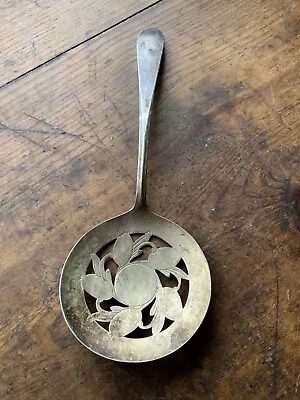 VTG 1800’s Ornate Silver Slotted Serving Spoon Old Farmhouse Kitchen WM ROGERS • $18