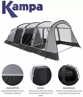 Kampa Hayling 6 Berth Person Man Poled Family Tent 9120001259  • £429.99