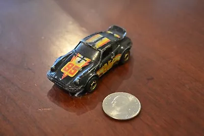 Vintage Hot Wheels Porsche P-911 1974 The Hot Ones Gold Wheels Black Yellow • $5.99