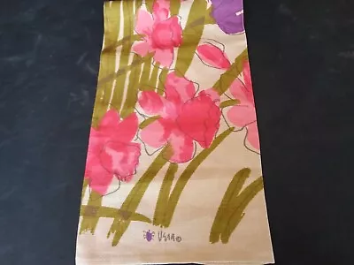 Vintage Vera Neumann Flowered Linen Tea Towel • $30