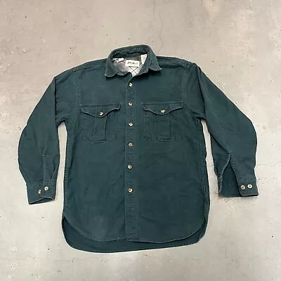 Eddie Bauer Vintage Green Chamois Work Shirt Size S 90s  • $20