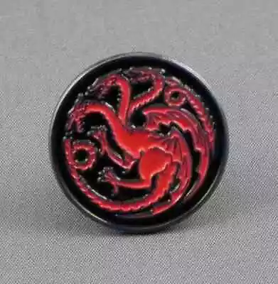 New Game Of Thrones House Of Tagaryen Emblem Dragon Tie Pin Badge Metal Enamel • £2.15