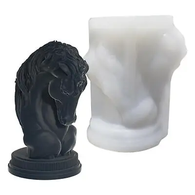 Horse Silicone Molds DIY Horse Head Statue Candle Mold Art Figurine Candle Mould • £11.86