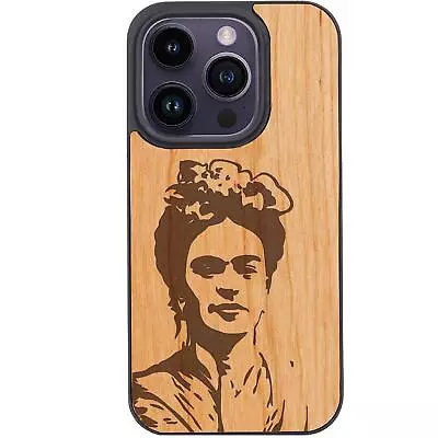 For IPhone 15 Pro Plus 14 13 12 Frida Kahlo Wood Shockproof Phone Case Cover • $52.80