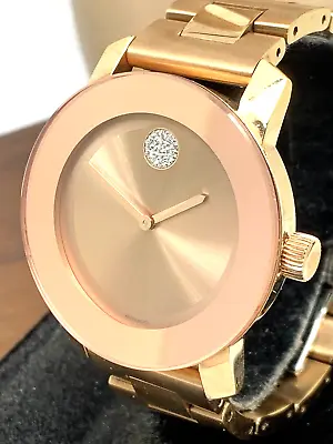 Movado Women's Watch 3600086 Bold Rose Gold Swiss Quartz Stainless Steel 36mm • $296.99