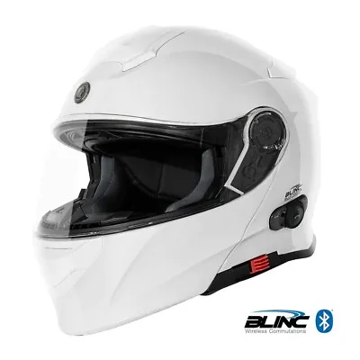 Torc T28B Full Face Modular Bluetooth Helmet - Gloss White  -  CHOOSE SIZE • $289.99