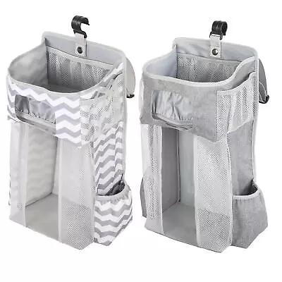 Hanging Diaper Caddy Baby Nursery Organizer Bag For Crib Changing Table • $45.28