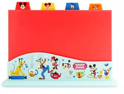 New Disney Store Mickey Minnie Mouse & Friends Kitchen Index Chopping Board Set • £69.99