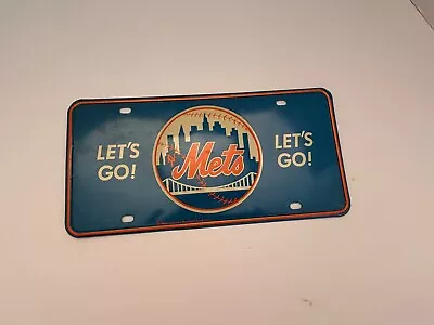 1960's New York Mets License Plate -  Raised Convex Logo - Metropolitan Baseball • $89.99