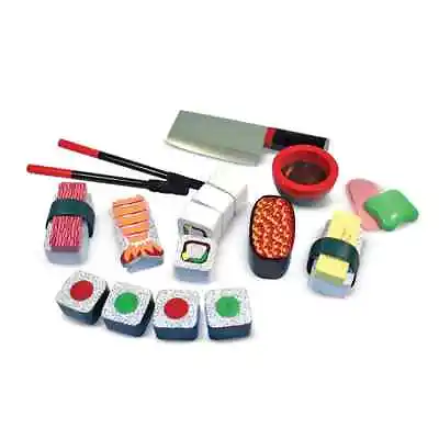 Wooden Sushi Slicing Play Set 24 Piece Wood Food Kitchen 12608 - Melissa & Doug • £18.50