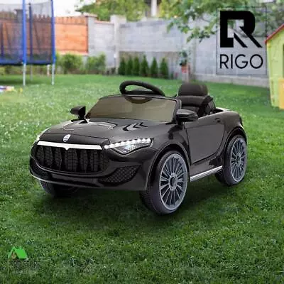 RETURNs Rigo Kids Ride On Car Electric Toys 12V Battery Remote Control Black MP3 • $118.15