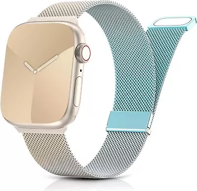 Adjustable Metal Strap Compatible With Apple Watch Straps 38mm 40mm 41mm UK • $13.55