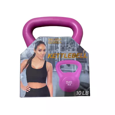 NEW: Melissa Gorga Vinyl Coated Cast Iron Kettlebell For Women Pink 10 Lbs • $29.99