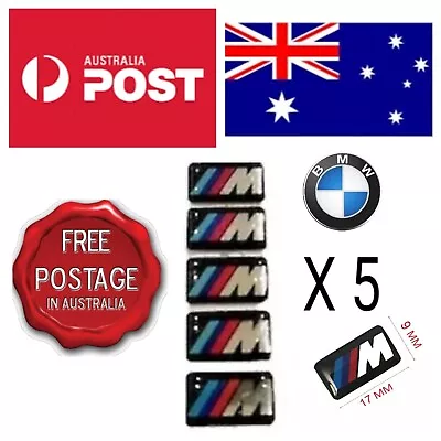 5 X M TECH BMW WHEEL BADGE EMBLEM STICKER.M3 M5 M6 E36 E46 E60 E90. 17x9MM. • $5.99