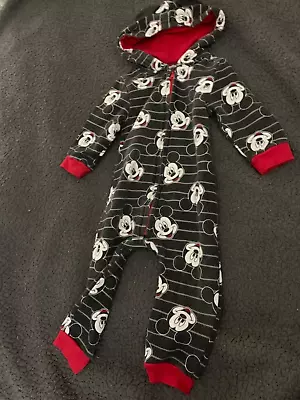 Disney Baby Mickey Mouse Hooded One Piece - Size 24 Months • $5.99