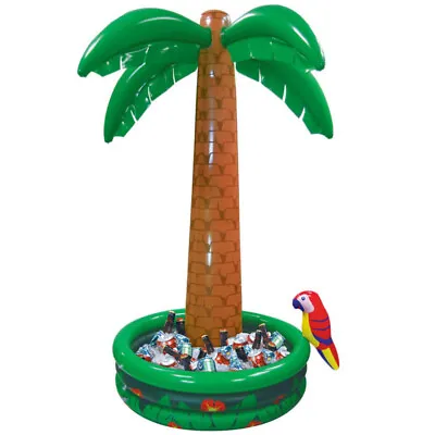 Inflatable Palm Tree Drinks Cooler Ice Bucket Holder Hawaiian Party Decorations • $54.95