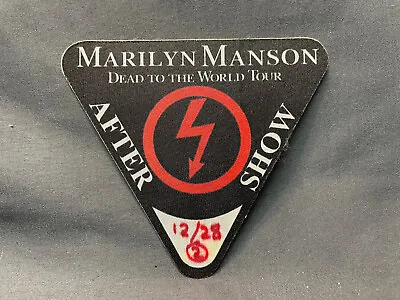 Marilyn Manson Dead To The World Tour After Show Backstage Pass Alternative • $29.99