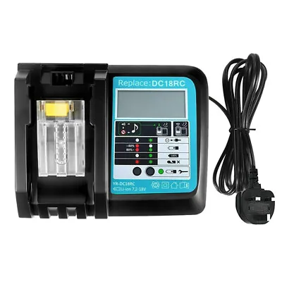 £43.90 • Buy Replace For Makita DC18RC Fast Battery Charger Digital Screen 14.4V-18V BL1850B