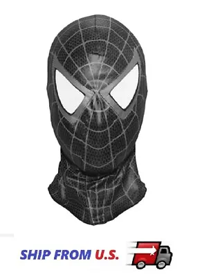 Venom Costume Hood Mask BLACK Spider Man Adult Teens KID Halloween Cosplay ❶USA❶ • $13.99