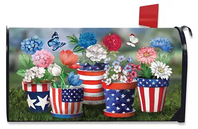 America In Bloom Summer Magnetic Mailbox Cover Patriotic Standard Briarwood Lane • $17.97