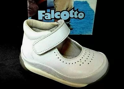 Naturino Falcotto Infant Girls White Leather Flat Shoes Uk Infant 1 - Eur 17 • £19.95