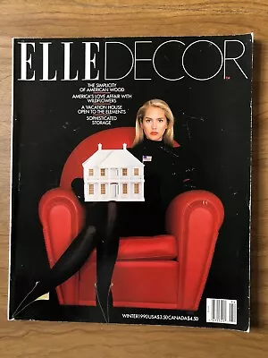 ELLE DECOR Magazine ~ Vol. 1  No. 1 ~ Winter 1990 Ashley Richardson Cover • $22.99