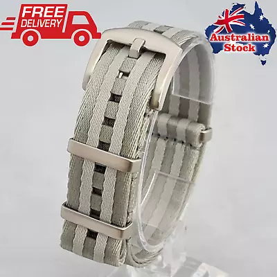 Nylon Military Watch Strap Band Herringbone Stripe 2022 Mm Tracking AU Stock • $16.95