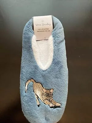 NEW VERA BRADLEY Soft Fleece Slippers Cat's Meow Medium 7-8 • $27.99