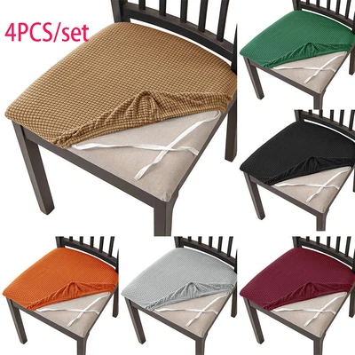 4PCS Stretch Dining Chair Cover Seat Covers Spandex Washable Banquet Party AUS • $21.38